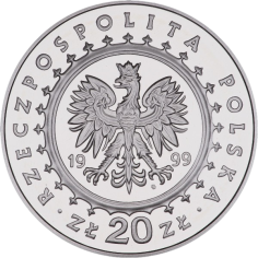 silver coin castles and palaces in Poland Potocki Palace in Radzyń Podlaski reverse 2