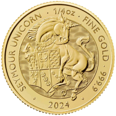 gold coin beasts of the Tudors unicorn Seymour 1.4 ounces reverse