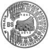 silver coin commemorating the 150th anniversary of cooperative banking in Poland – reverse side