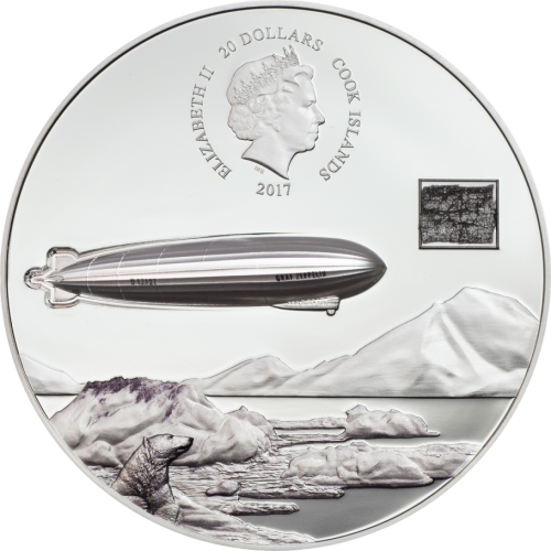 silver coin commemorating the 100th anniversary of the death of Ferdinand von Zeppelin, obverse