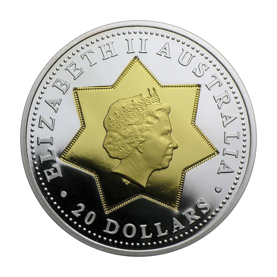 bi-metal coin commemorating the centenary of the Flower Federation, 2001, obverse