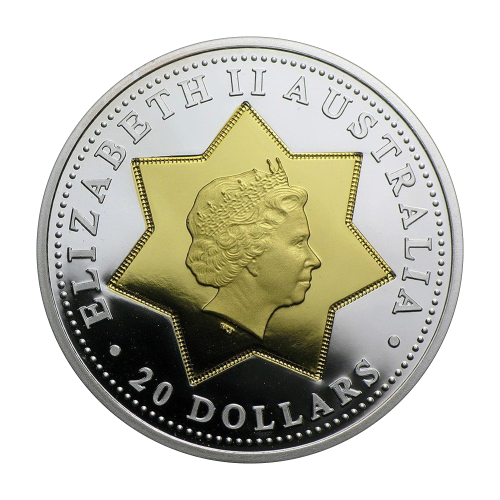 bi-metal coin commemorating the centenary of the Flower Federation, 2001, obverse