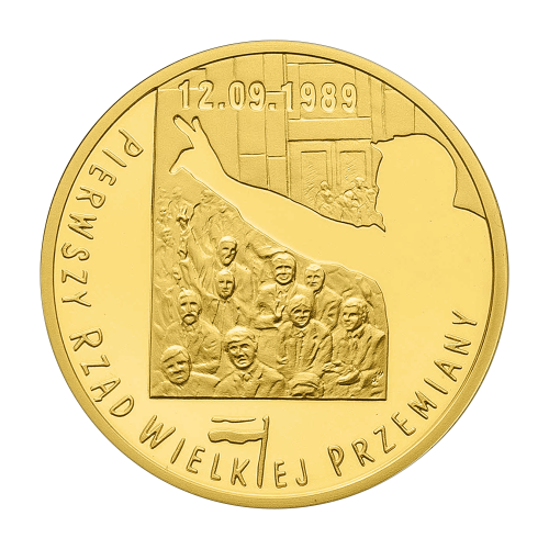 gold coin 200 zloty first row of the great transformation 2009 reverse