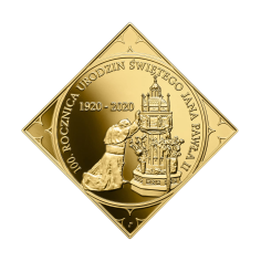 500 PLN gold coin – 100th anniversary of the birth of Saint John Paul II – 2 ounces of gold – reverse