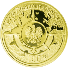 gold coin 100 zloty 400th anniversary of Polish settlement in North America reverse 2