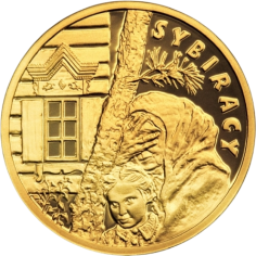 gold coin 100 zloty Siberian deportees 2008 reverse