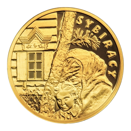 gold coin 100 zloty Siberian deportees 2008 reverse
