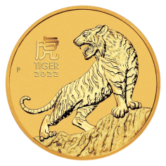 2022 Year of the Tiger Gold Coin – 1 Ounce Gold – Reverse Side