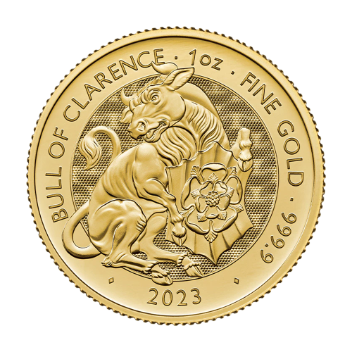 gold coin beasts of the Tudors bull of Clarence 1 ounce reverse