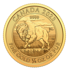 gold coin Canadian bison 1.4 ounces reverse
