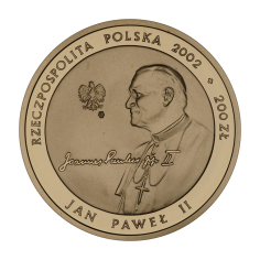 gold coin 200 zloty John Paul II 2002 reverse 2