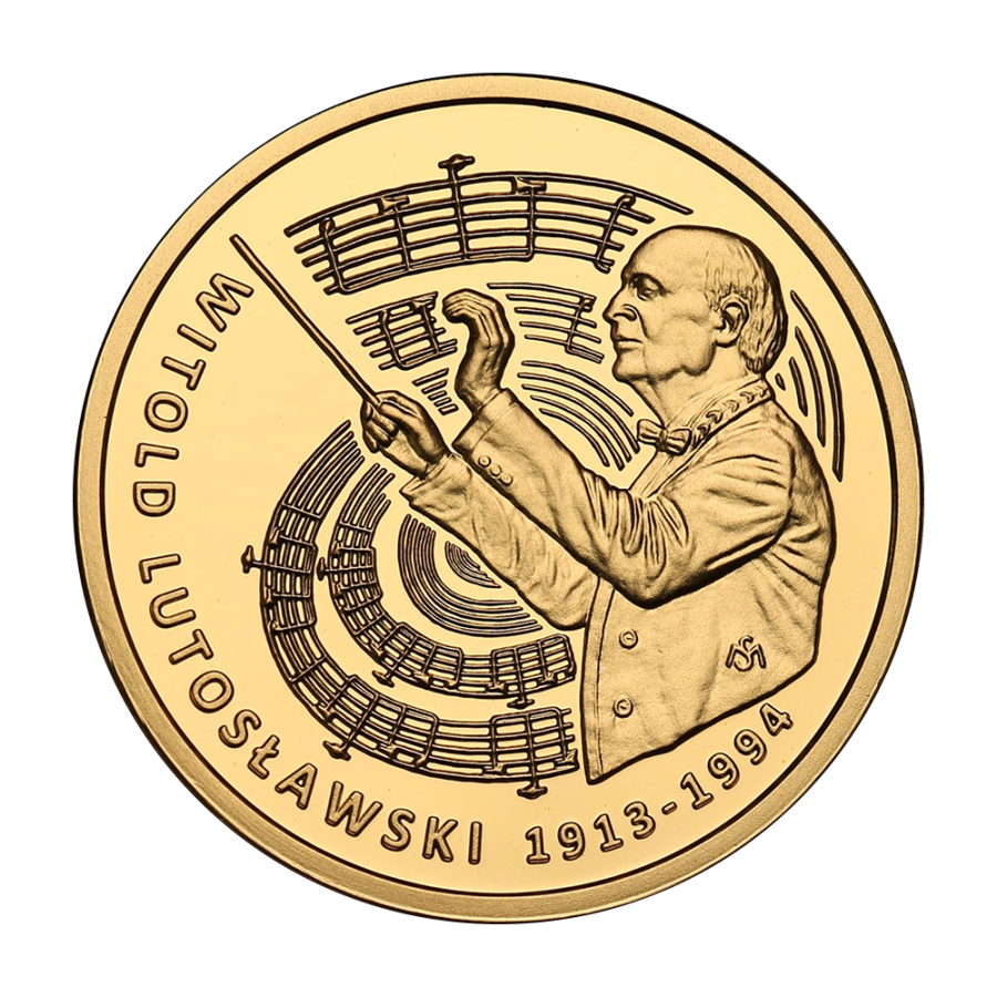 gold coin 200 zloty Witold Lutosławski 2013 reverse