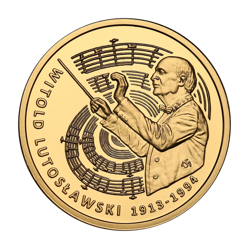 gold coin 200 zloty Witold Lutosławski 2013 reverse