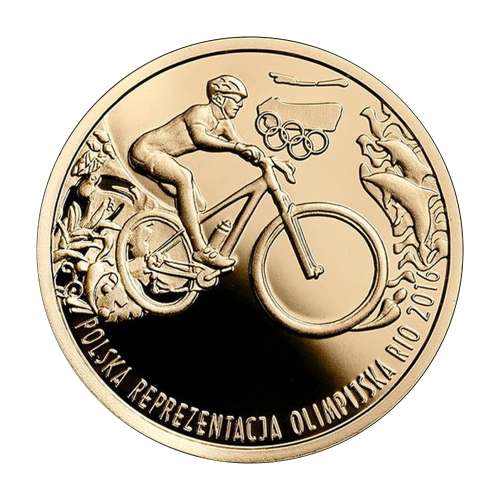 gold coin 200 PLN Polish Olympic team Rio de Janeiro 2016 reverse