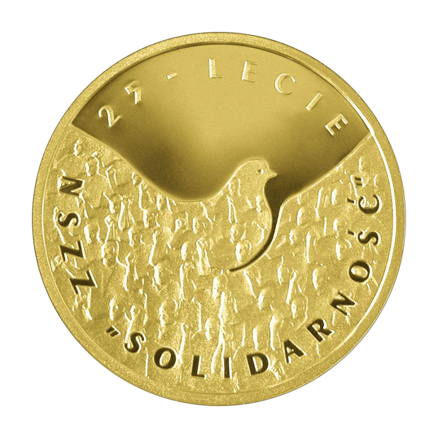 200-zloty-gold-coin-25th-anniversary-of-NSZZ-Solidarność-2005-reverse