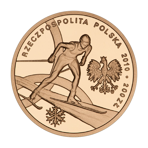 gold coin 200 PLN Polish Olympic team Vancouver 2010 obverse