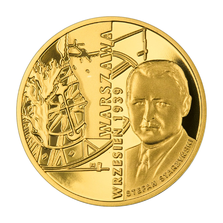 gold coin 200 zloty September 1939 reverse