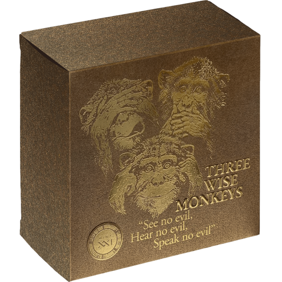 Silver coin Three Wise Monkeys 2022 1 oz - 24-hour shipping!