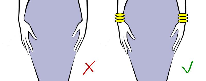 ADJUSTING THE WIDTH OF THE BRACELET TO THE THICKNESS OF THE WRIST