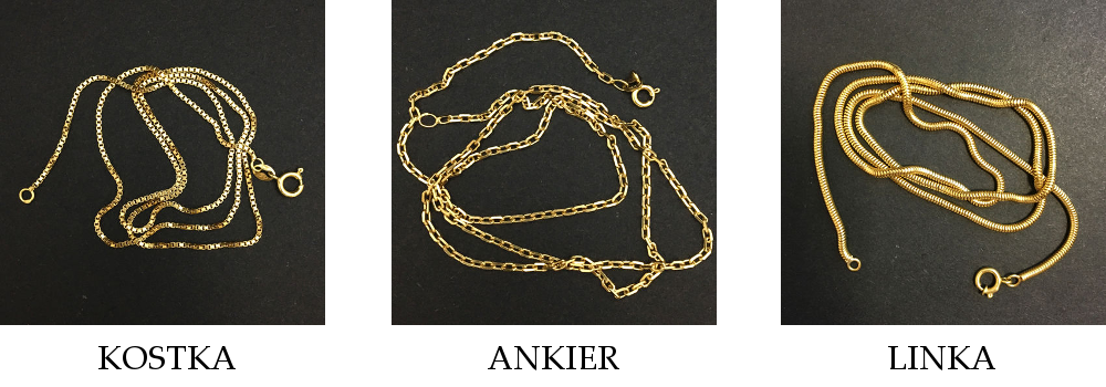 łańcuszki z zawieszką