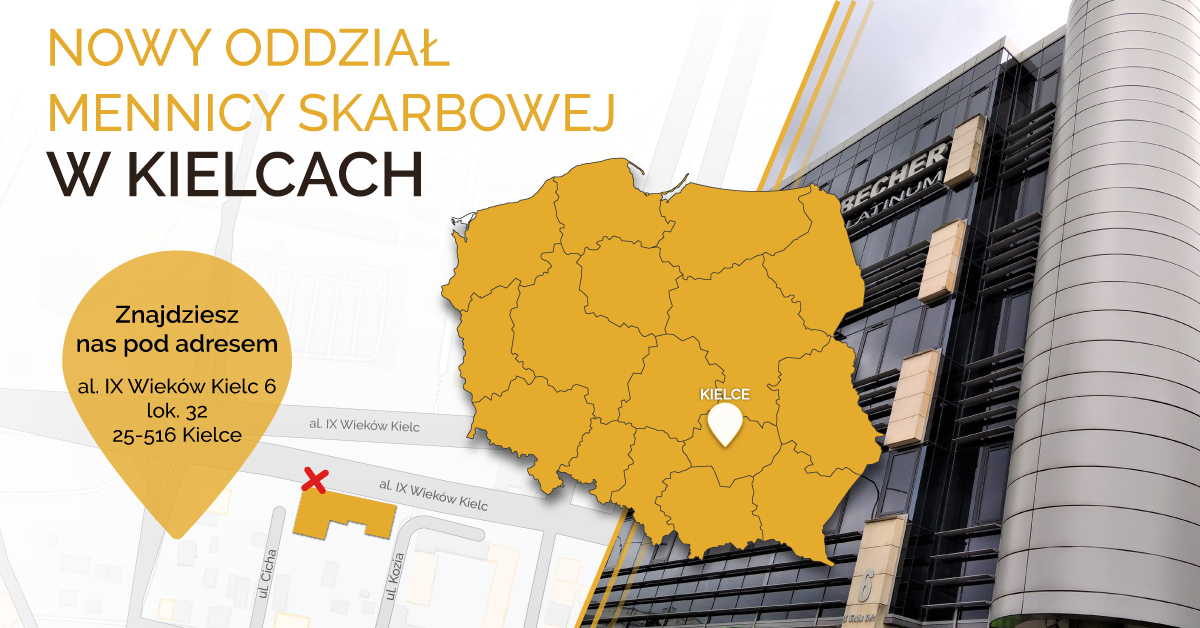 ZAWSZE WZWYŻ: NOWY ODDZIAŁ MENNICY SKARBOWEJ W KIELCACH!