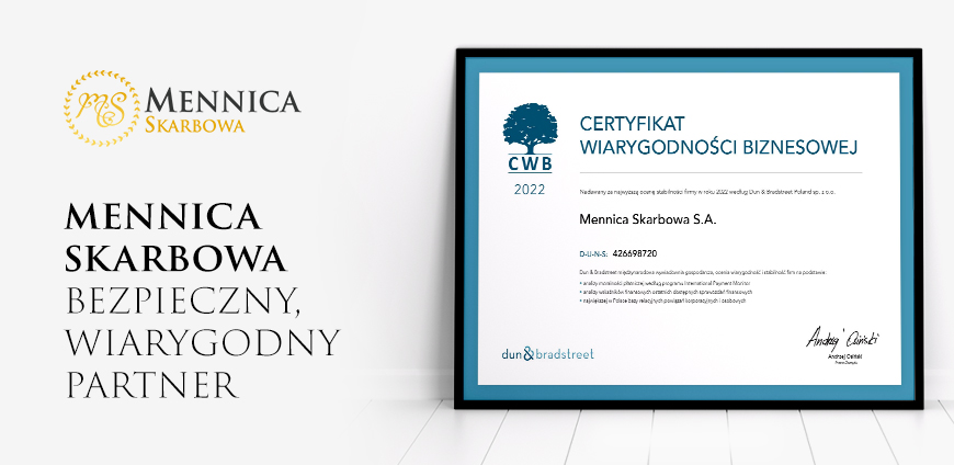 Mennica Skarbowa – stabilny partner z certyfikatem wiarygodności biznesowej